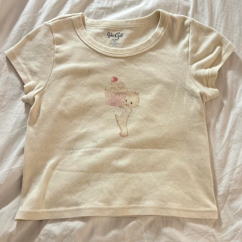 Brandy Melville baby tee graphic *small stain on...
