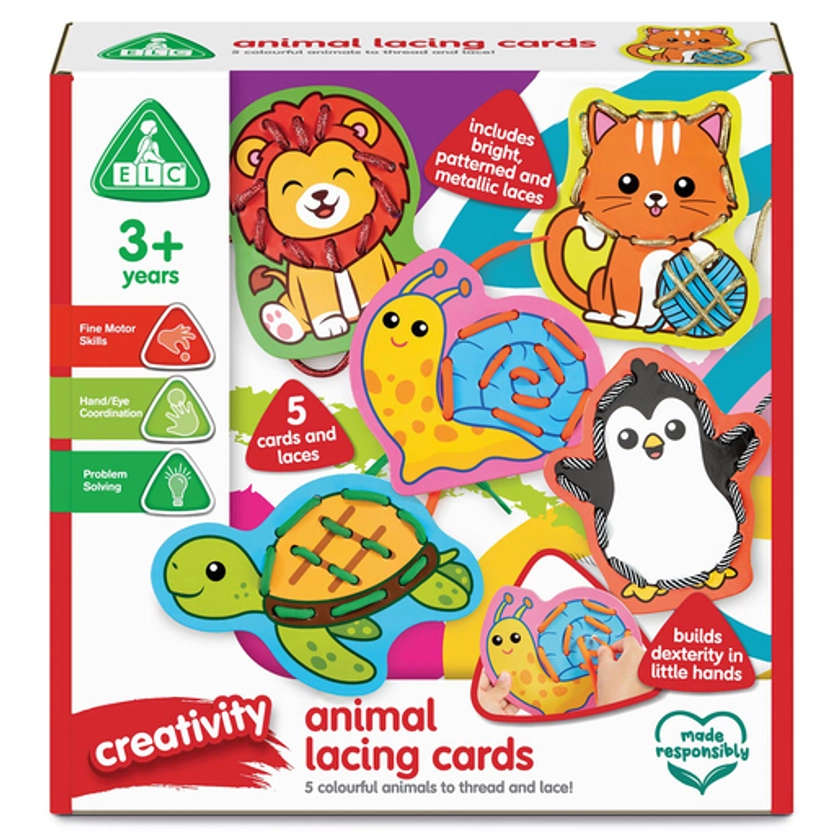 Early Learning Centre Animal Lacing Cards Craft Set | The Entertainer