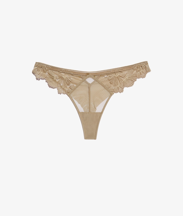 Tanga en tulle irisé