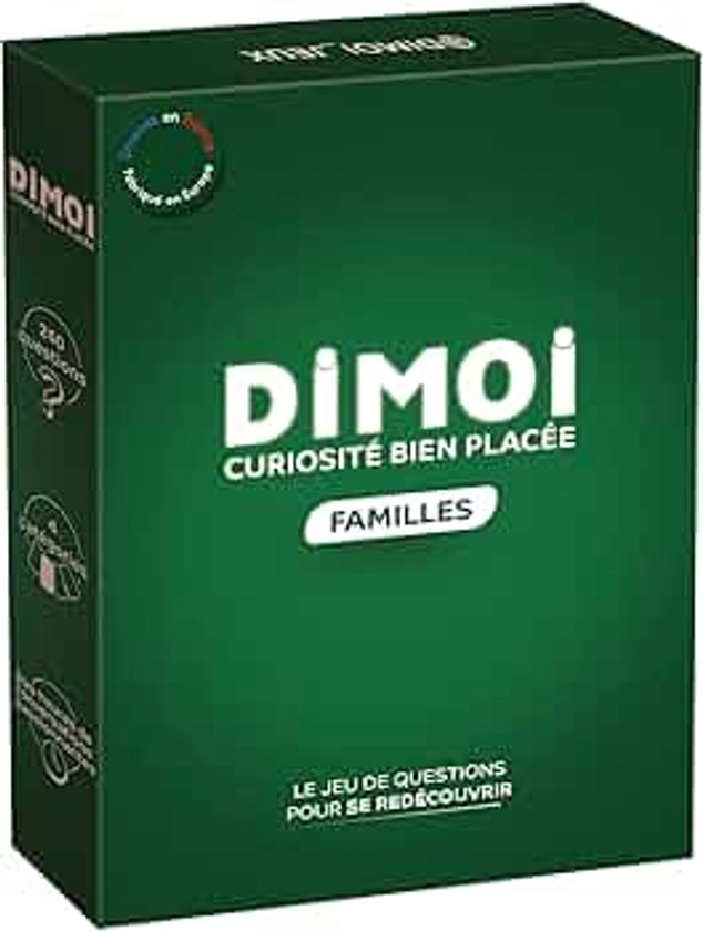 Dimoi Jeu de Cartes en Famille - 240 Questions Originales et positives pour entamer des Conversations passionnantes et se rapprocher - Idée Cadeau Jeu de société