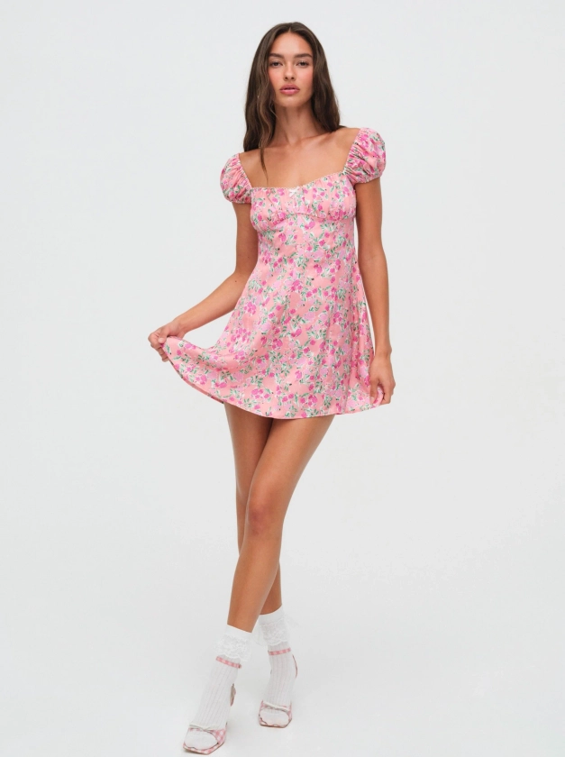 Antonia Mini Dress — Pink