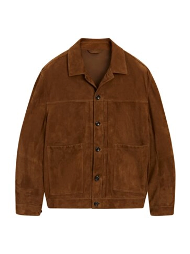 Suede leather jacket with pockets · Russet · Skirts | Massimo Dutti