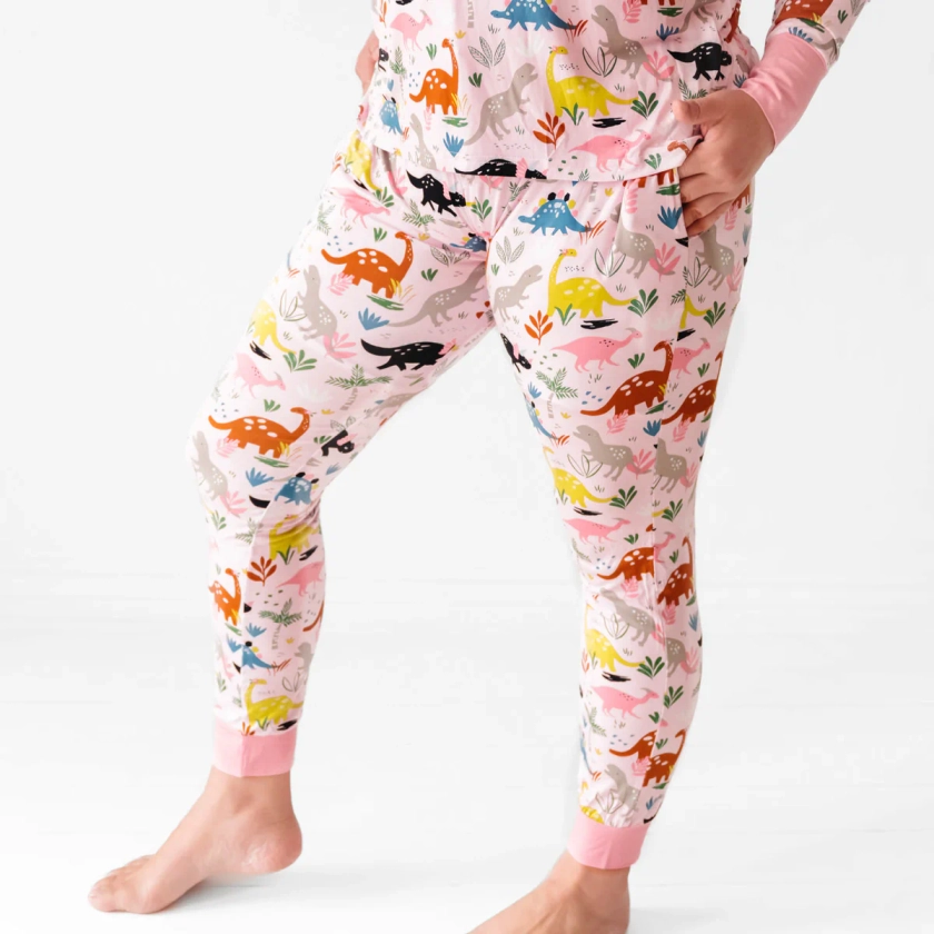 Pink Jurassic Jungle Women's Pajama Pants