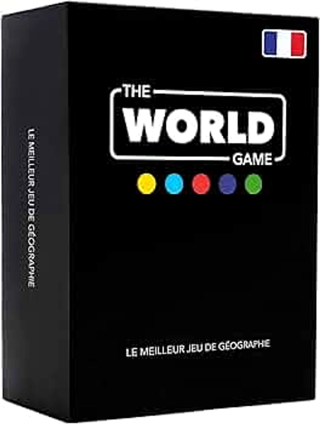 The World Game - Jeu de Géographie avec Carte du Monde - Jeu Société Éducatif pour Enfant, Famille et Adultes - Un Cadeau Parfait pour Garçons et Filles - Version Francaise