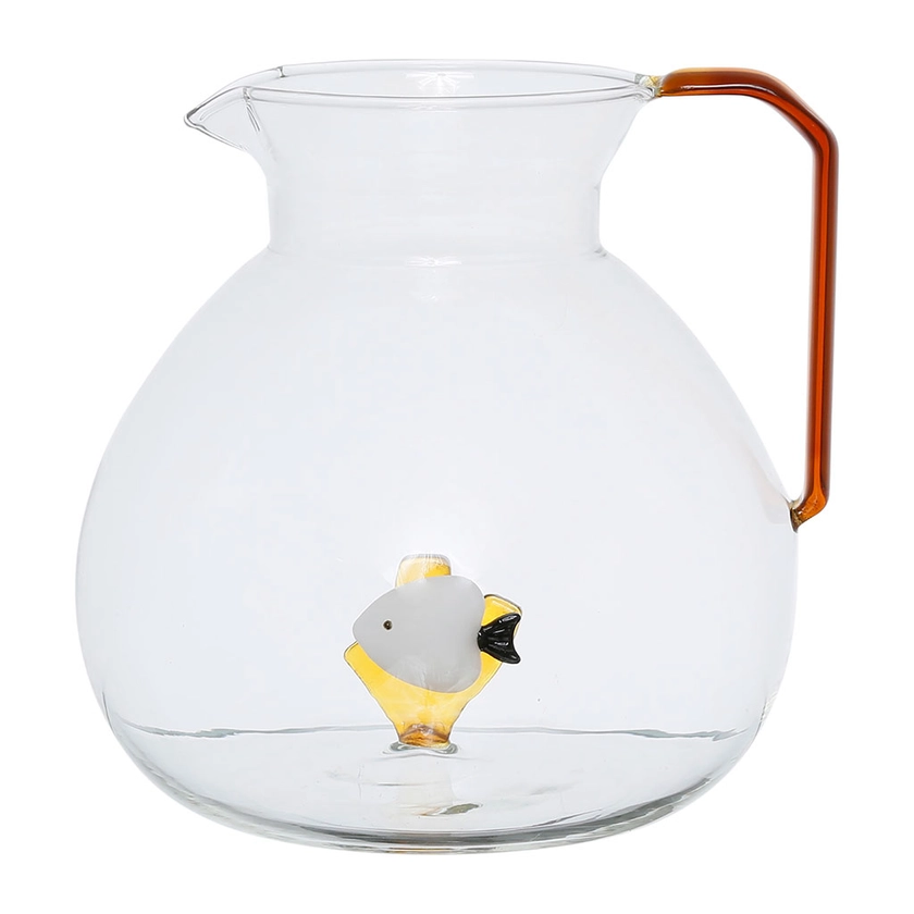 Pichet poisson en verre borosilicate ambre 1.7l - Océan