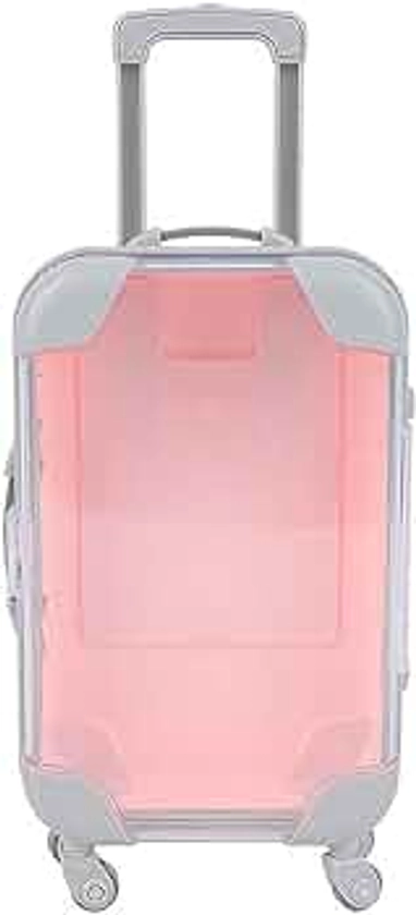 False Eyelashes Storage Box, Suitcase Packing Mini False Eyelashes Luggage Case Mink Eyelashes Tray Makeup Tools (PINK)