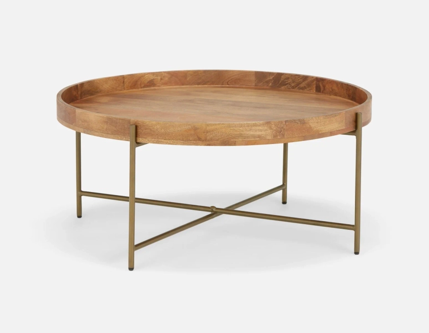 BETUL Minimalist Acacia wood Coffee Table 90 cm