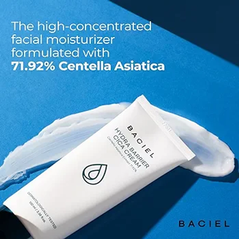 BACIEL - Hydra Barrier Cica Cream 100ml | Korean Skin Care | Face Moisturizer | Centella Asiatica | Ceramide | Hyaluronic Acids | Niacinamide