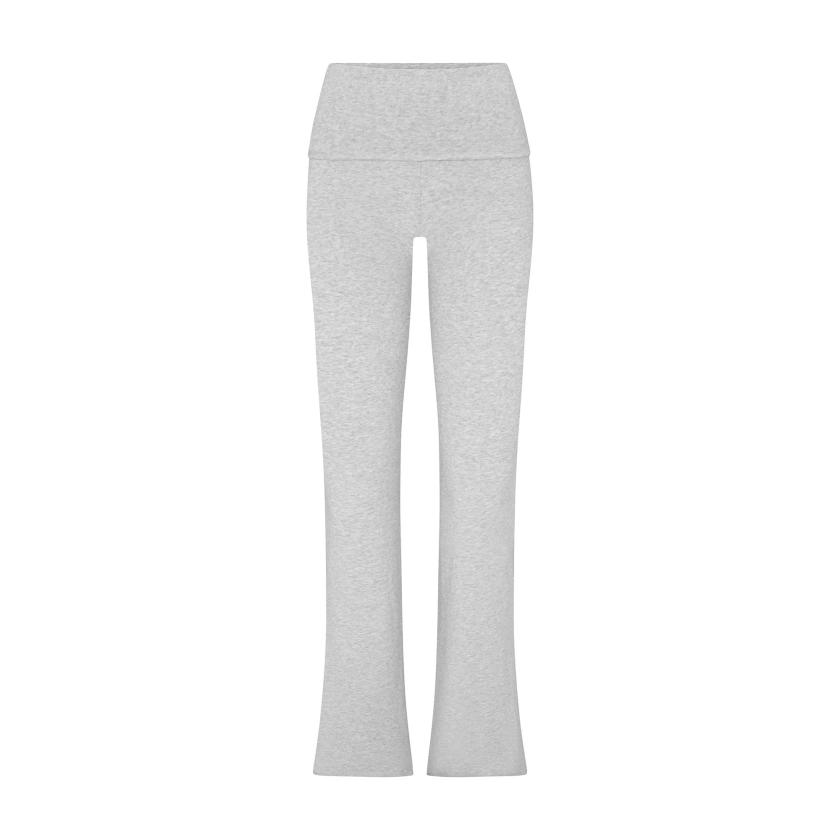 COTTON JERSEY FOLDOVER PANT | LIGHT HEATHER GREY