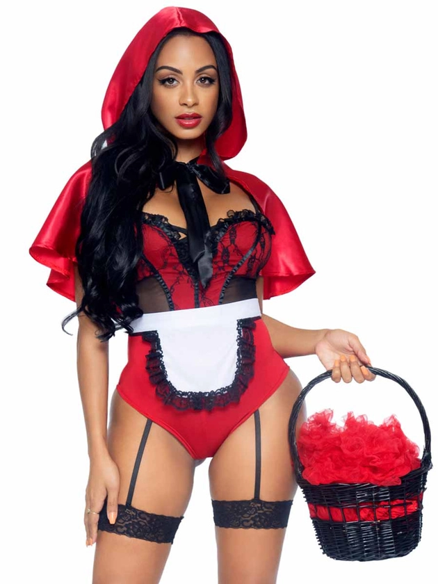 LA86975, Naughty Miss Red Costume By Leg Avenue