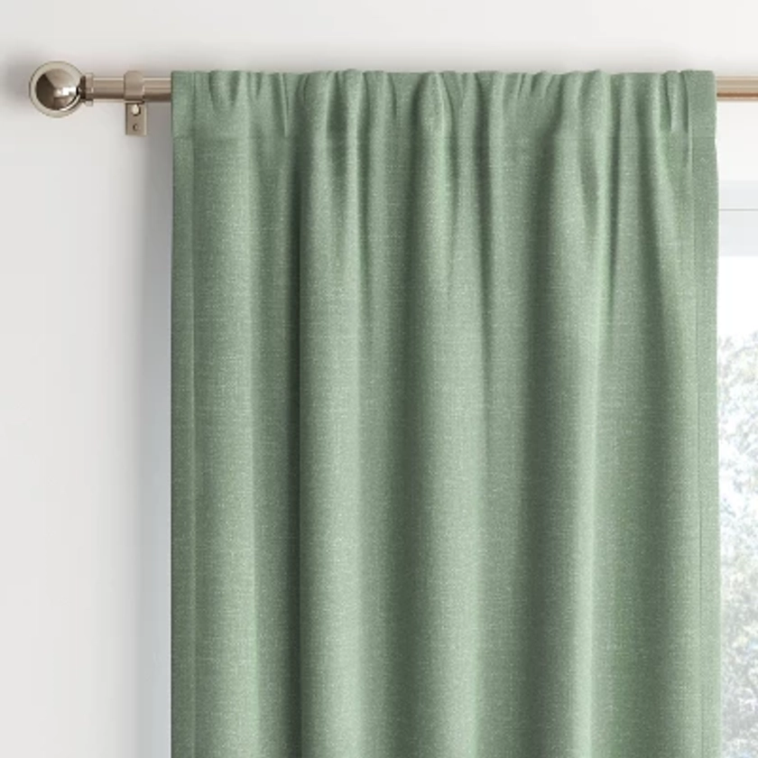 42"x84" Room Darkening Heathered Thermal Window Curtain Panel Green - Room Essentials™