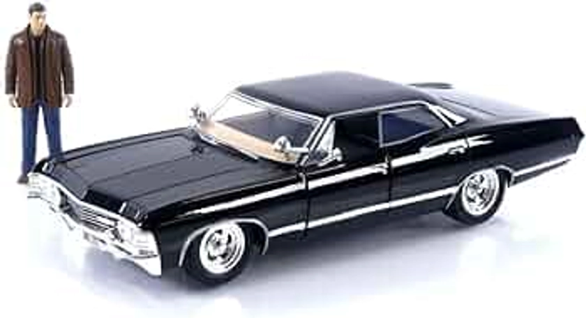 Supernatural 1:24 1967 Chevy Impala Die-cast Car w/Dean Winchester Die-cast Figure, Toys for Kids and Adults