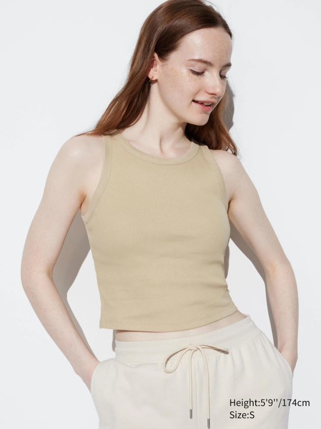 Ribbed Cropped Sleeveless Bra Top | UNIQLO US