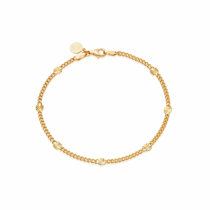 Estée Lalonde Sunburst Chain Bracelet 18ct Gold Plate