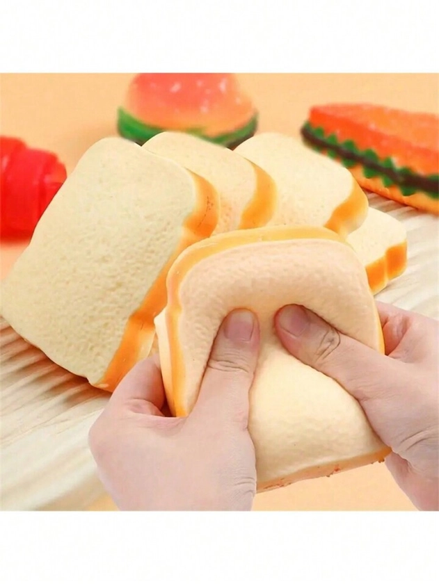 1pc Venting Simulation Bread-Shaped Decompression Toy Slow Rising Stress Relief Toy As A Fun Festival Gift For Kids