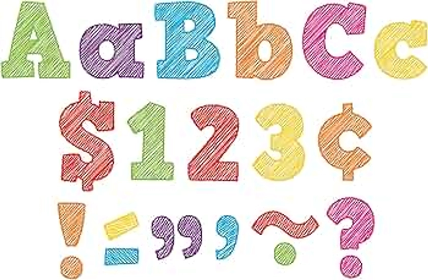 Teacher Created Resources 2686 Scribble Bold Block 4" Letters Combo Pack