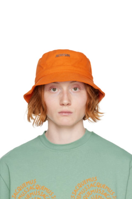 JACQUEMUS - Orange Le Raphia 'Le Bob Gadjo' Bucket Hat