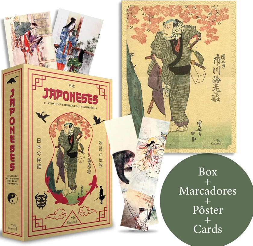 Contos de guerreiros e outras histórias - Box mitologia Japonesa: 2 livros, pôster, cards, marcadores | Amazon.com.br
