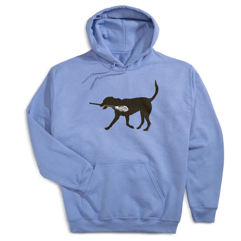 Guys Lacrosse Hooded Sweatshirt - Max The Lax Dog | ChalkTalkSPORTS