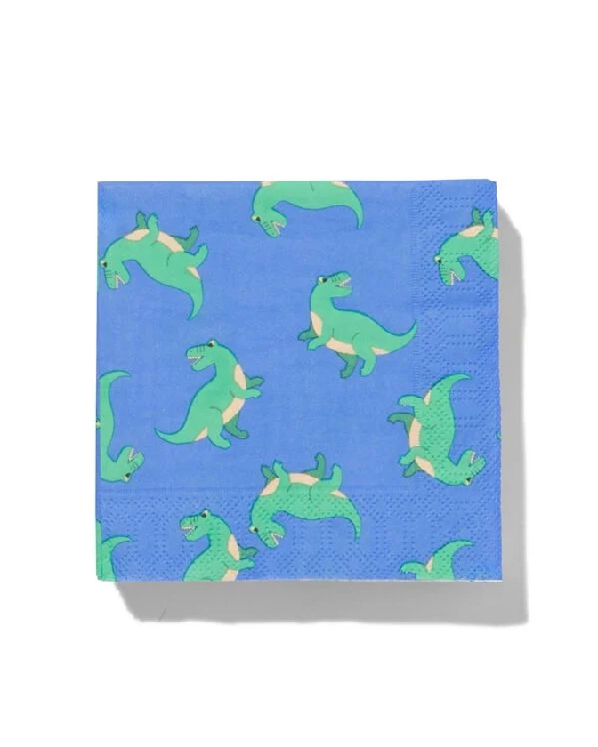 serviettes dino 24 x 24 cm lot de 20 - HEMA