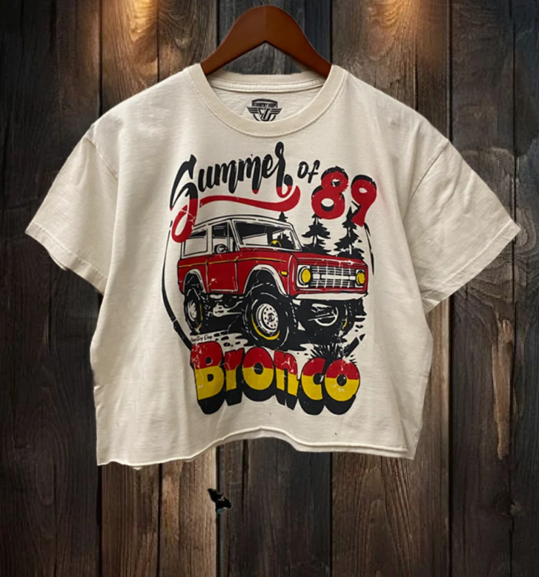 Bronco Summer of 1989 vintage Relaxed Crop T-shirt