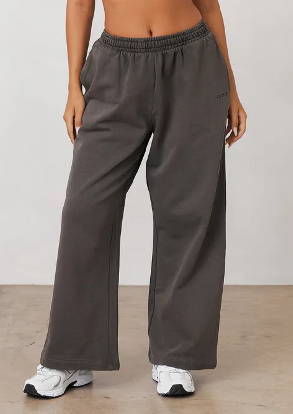 Signature Wide Leg Joggers - Washed Cedar