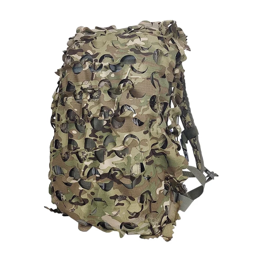 3D Camo Net Backpack Cover 60L 80L  Laser Cut Camouflage Hunting Backpack Cover Paintball Paratrooper Hunting Accessories - AliExpress