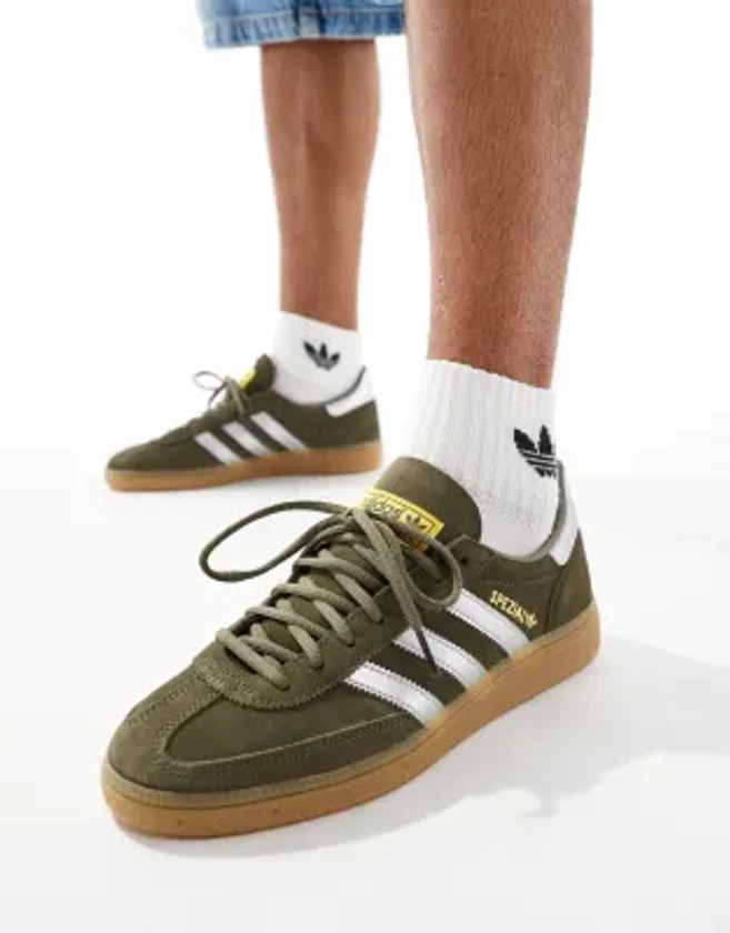 adidas Originals - Handball Spezial - Baskets avec semelle en caoutchouc - Olive et argenté