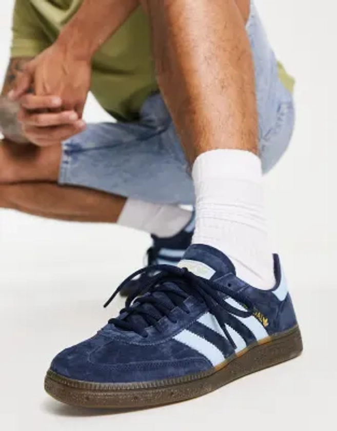 adidas Originals Handball Spezial gum sole trainers in navy