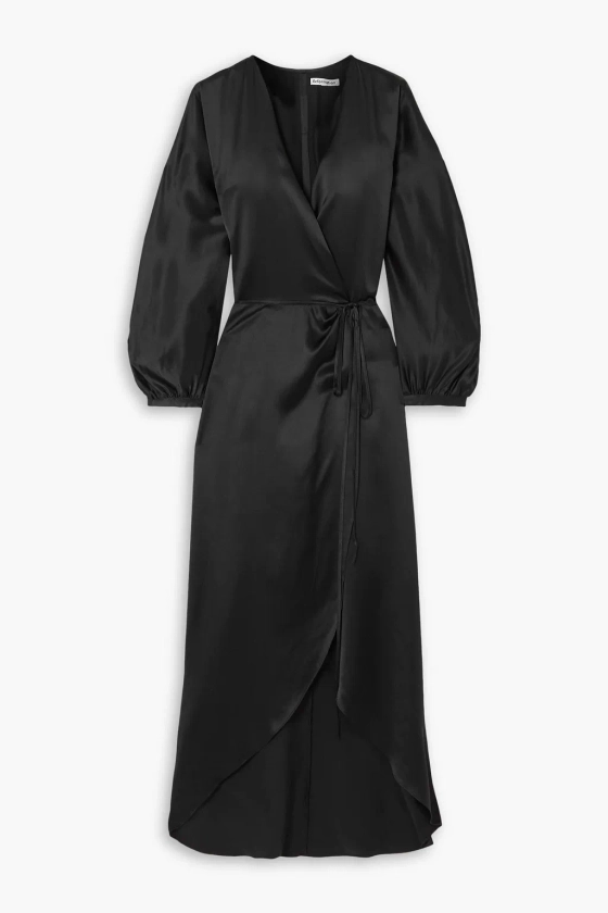 REFORMATION Gilbert silk-satin midi wrap dress | THE OUTNET