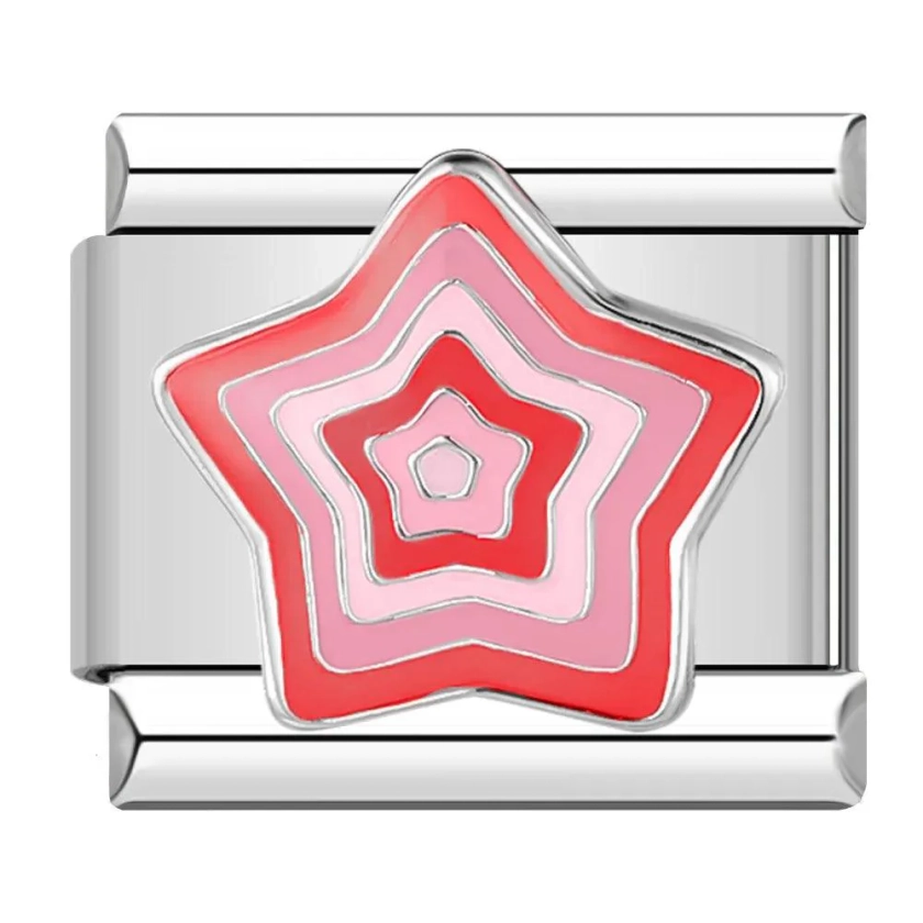 Growing star red, on Silver