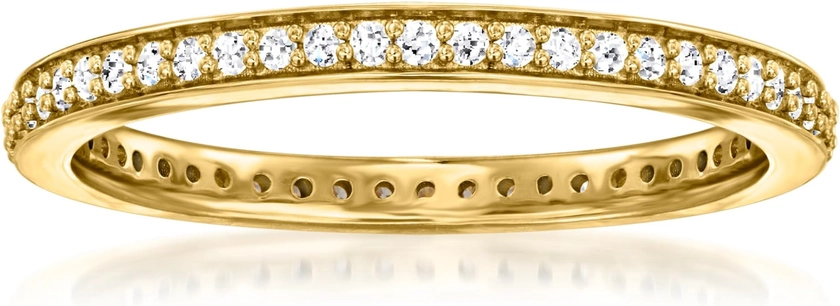 Ross-Simons 0.25 ct. t.w. Lab-Grown Diamond Eternity Band in 18kt Gold Over Sterling