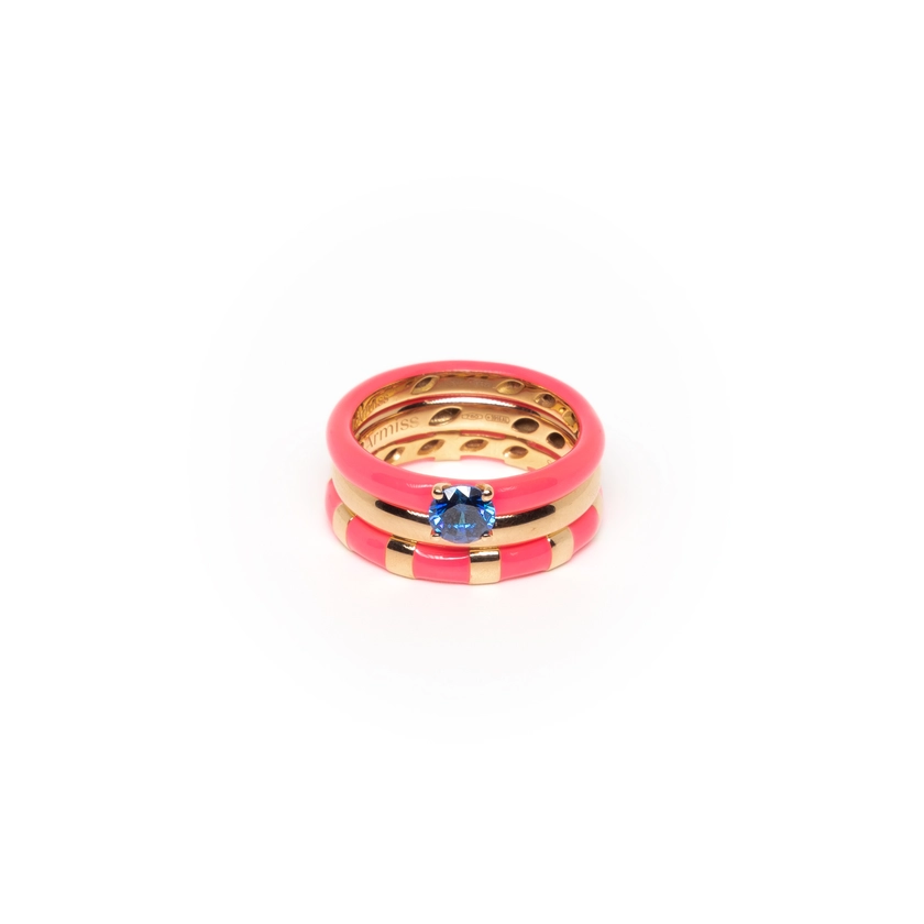 S.O.S. RING SET (fucsia)