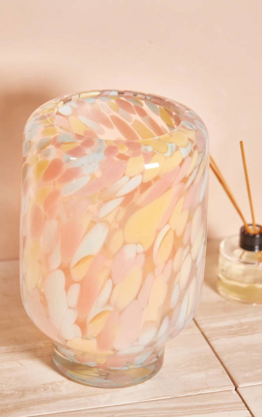 Hestia Handmade Coloured Glass Vase Speckled