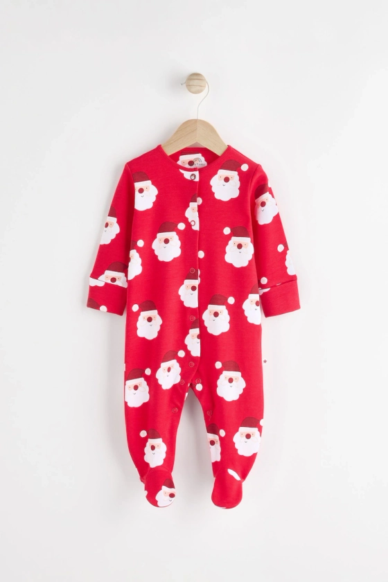 Buy Rouge - Red Baby Christmas Santa Sleepsuit (0mths-2yrs) from Next France