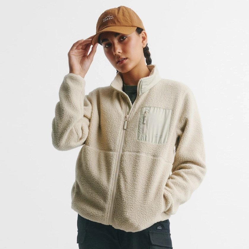 Women’s Recycled Cosy Camp Fleece - Oat | Zorali