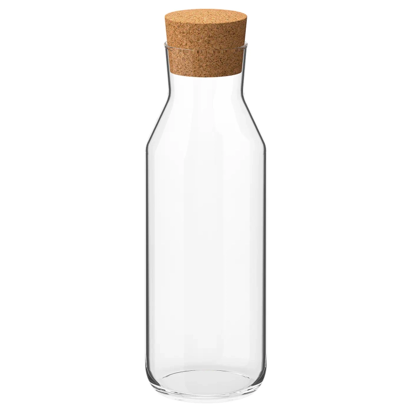 IKEA 365+ clear glass, cork, Carafe with stopper, Height: 27 cm - IKEA