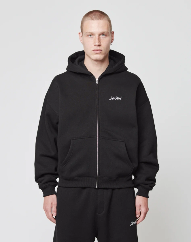 Basic Script Hooded Zip