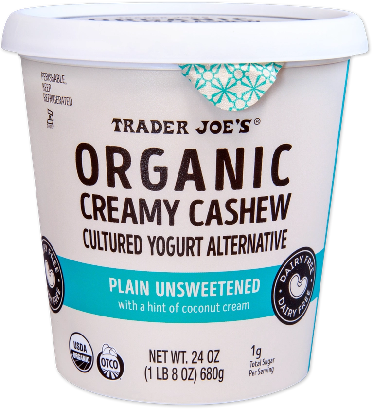 Organic Creamy Cashew Cultured Yogurt Alternative, Plain Unsweetened
