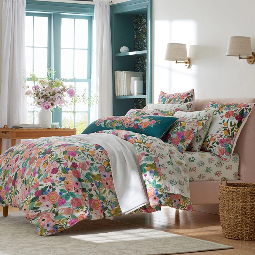 Rifle Paper Co. Garden Party Percale Duvet Cover | The Company Store