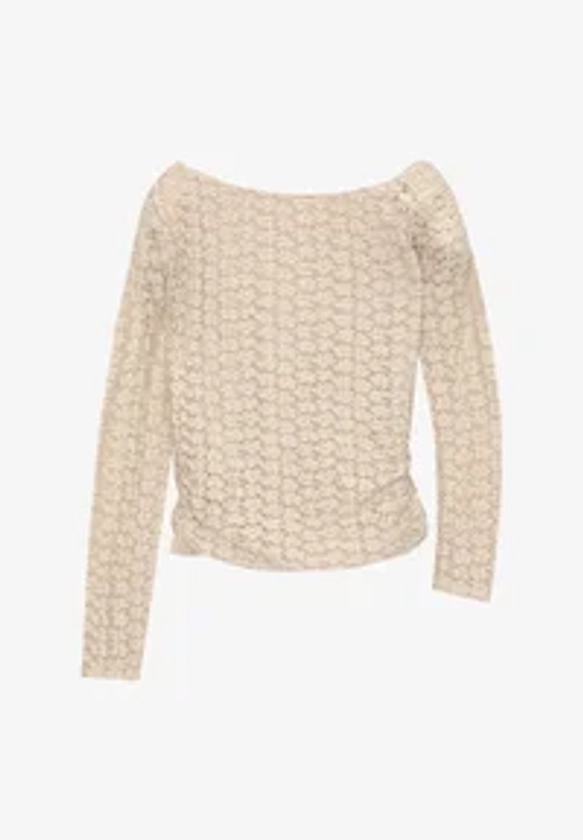 PULL&BEAR LONG SLEEVE - Blouse - beige - ZALANDO.FR