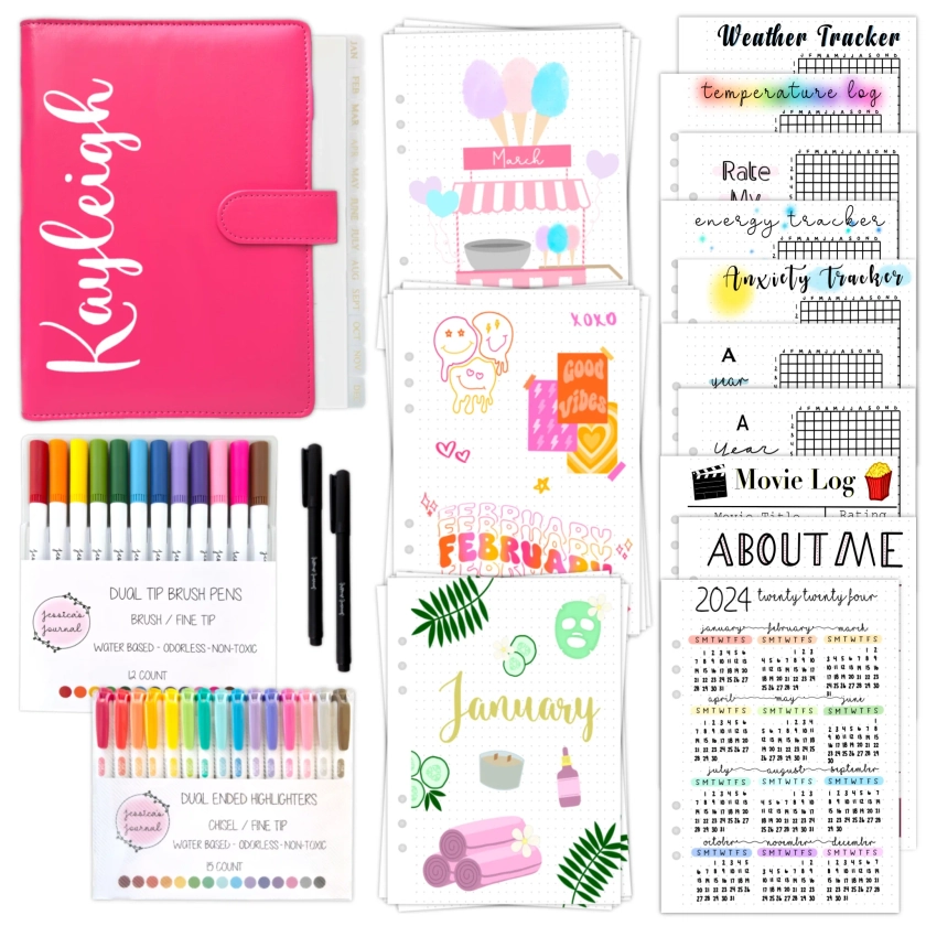 The Ultimate Self-Care Journal Starter Kit | Yearly Pages | Personaliz