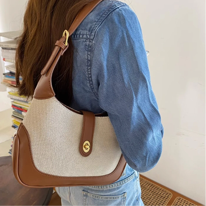 LEATHER CANVAS BAG