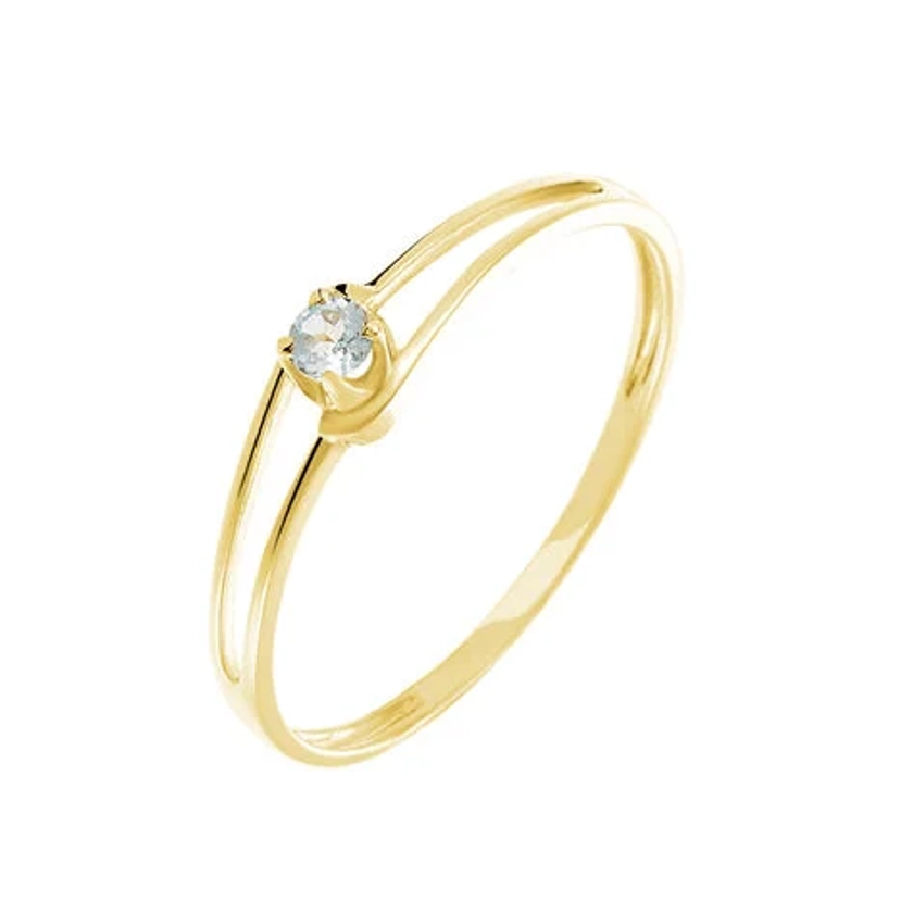 Bague Veroucha Or Jaune Oxyde De Zirconium