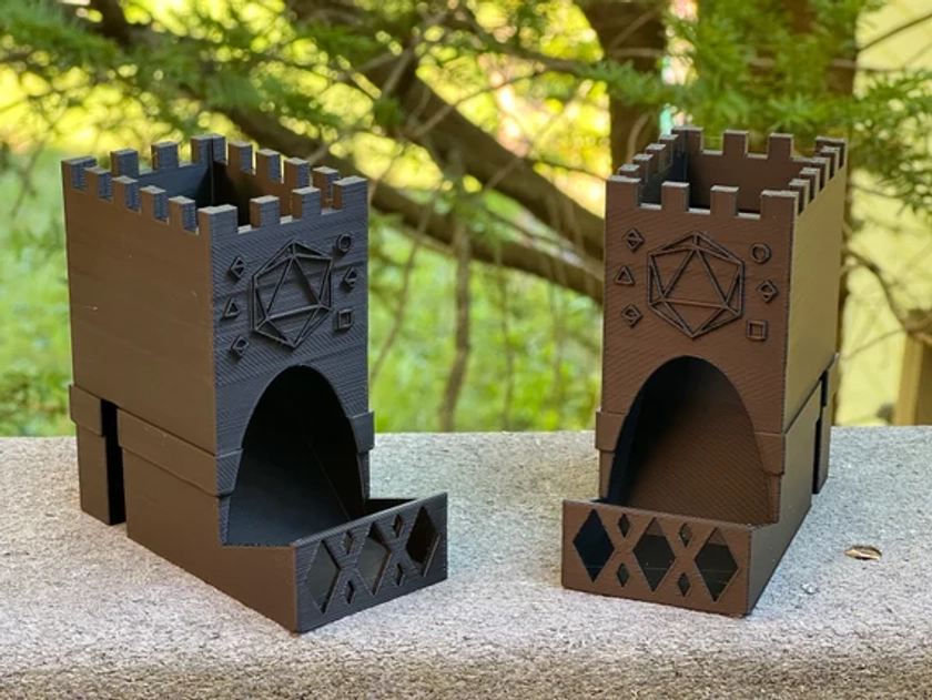 Mini GM Screen Dice Towers - MagiCrate Miniature Dice Towers Designed to Hang on GM Screens Dungeons and Dragons, Mork Borg, Pathfinder