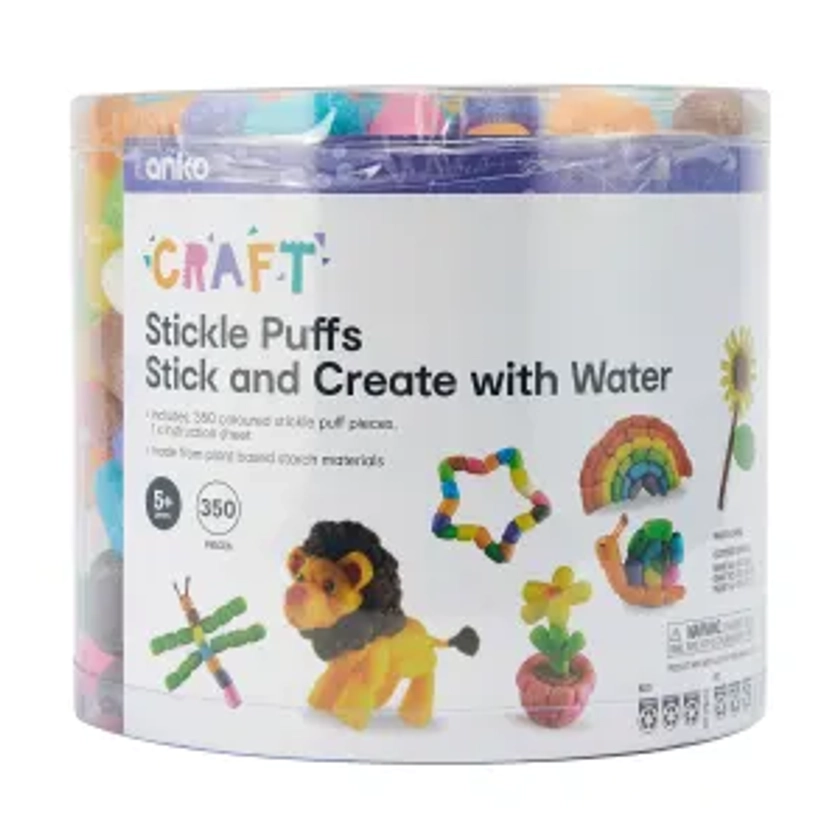 350 Piece Stickle Puffs: Stick and Create with Water Kit