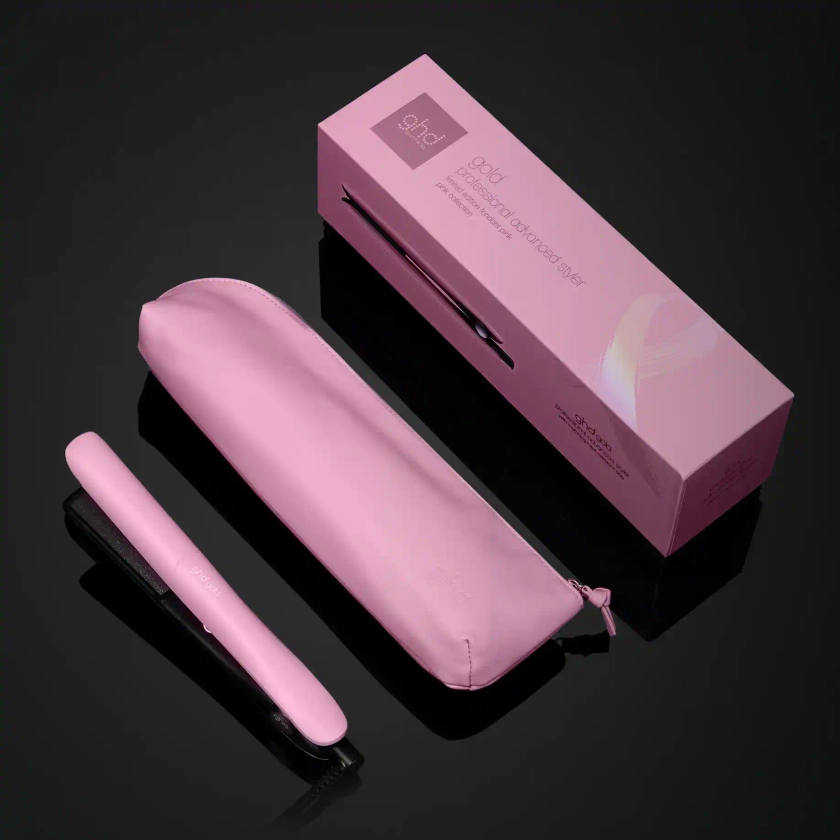 NEW GHD GOLD HAIR STRAIGHTENER IN FONDANT PINK