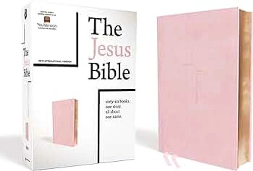 The Jesus Bible, NIV Edition, Leathersoft over Board, Pink, Comfort Print