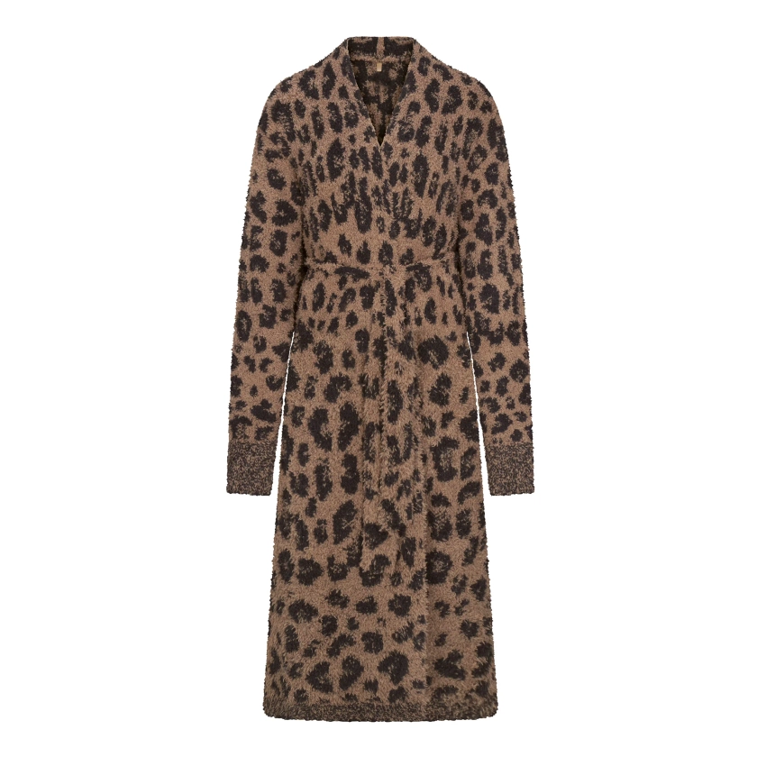 COZY KNIT UNISEX ROBE | LEOPARD PRINT