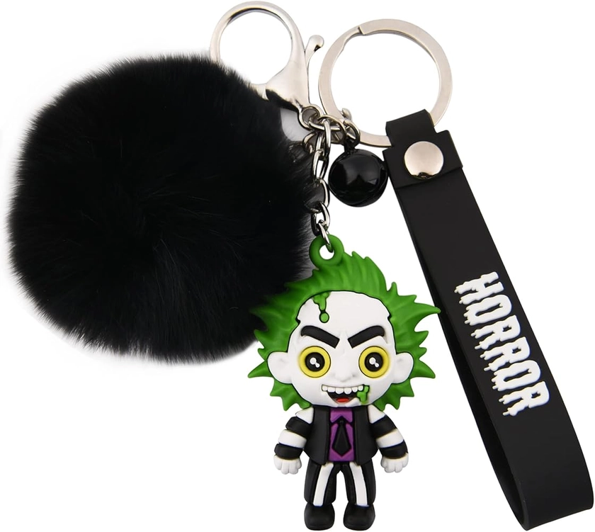 CEMMY XU Women Men Halloween Keychain Horror Movie Keychains Small Bell for Party Favor